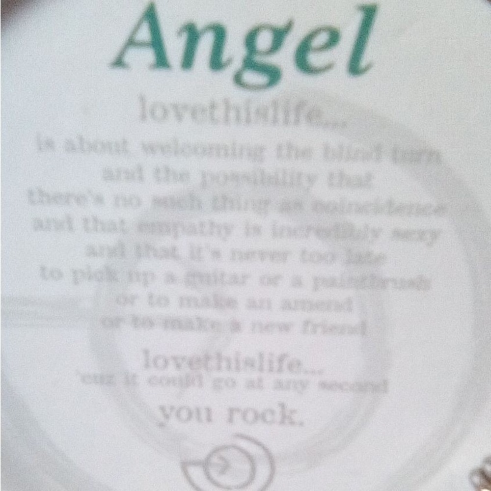 Love This Life Angel Stainless Steel Adjustable Bangle Bracelet Genuine Stone - Picture 7 of 8